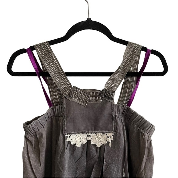 XDS XDERISHOW by Group Sanfa Grey Sleeveless Cotton Tank Top S - Picture 3 of 6